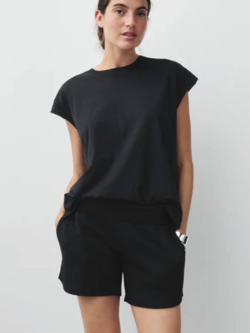 AYR Black Cap Sleeve Tee